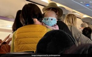 Viral Photo Shows Baby In Full Face Mask On New Zealand Flight