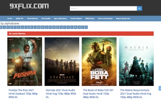 9xflix 2022 – 9xflix com Hindi Dubbed Dual Audio Hollywood Movies